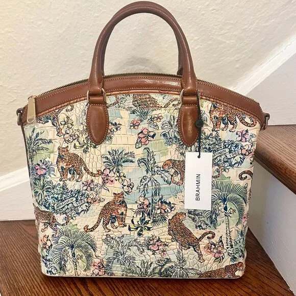 Brahmin Large Duxbury Satchel & Ady Wallet NWT ~ Souvenir Panthera🐆Animal Print - Picture 3 of 9